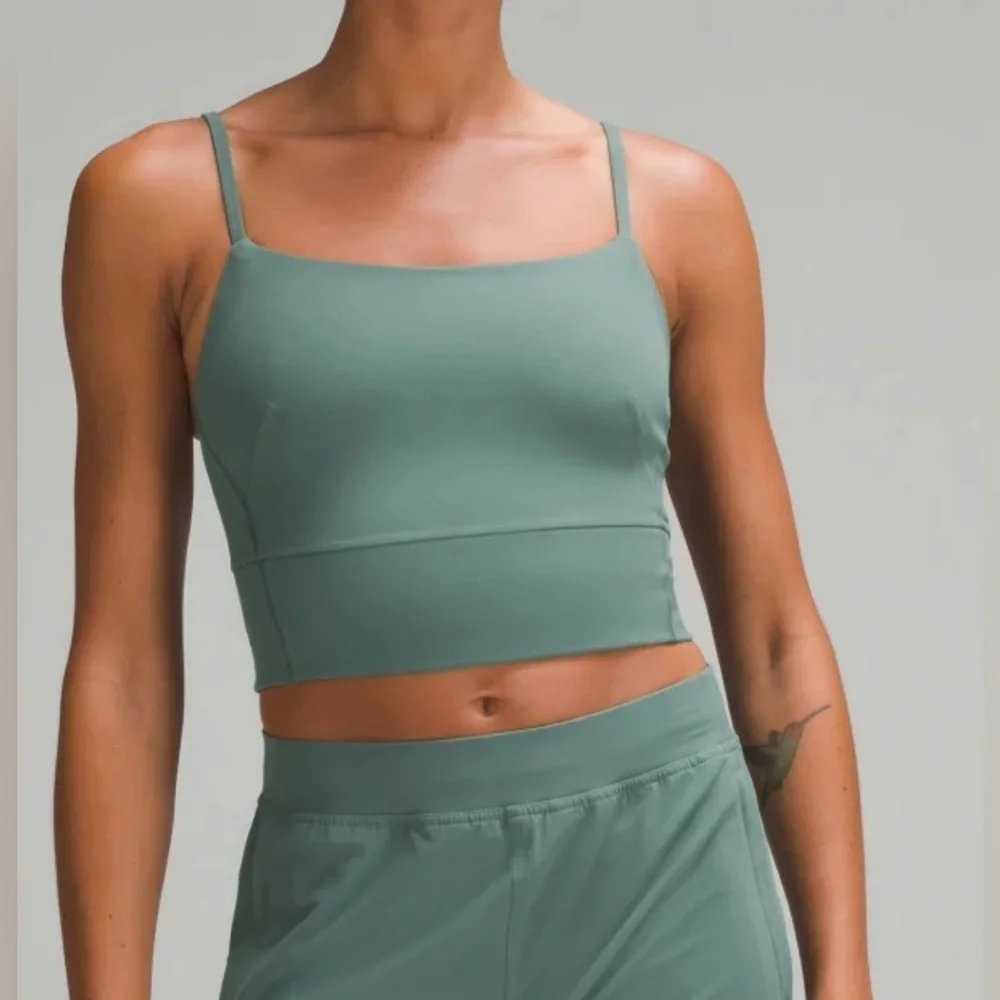 Lululemon Align Tank Top‎ Square Neck Strappy Camisole Green Size 8